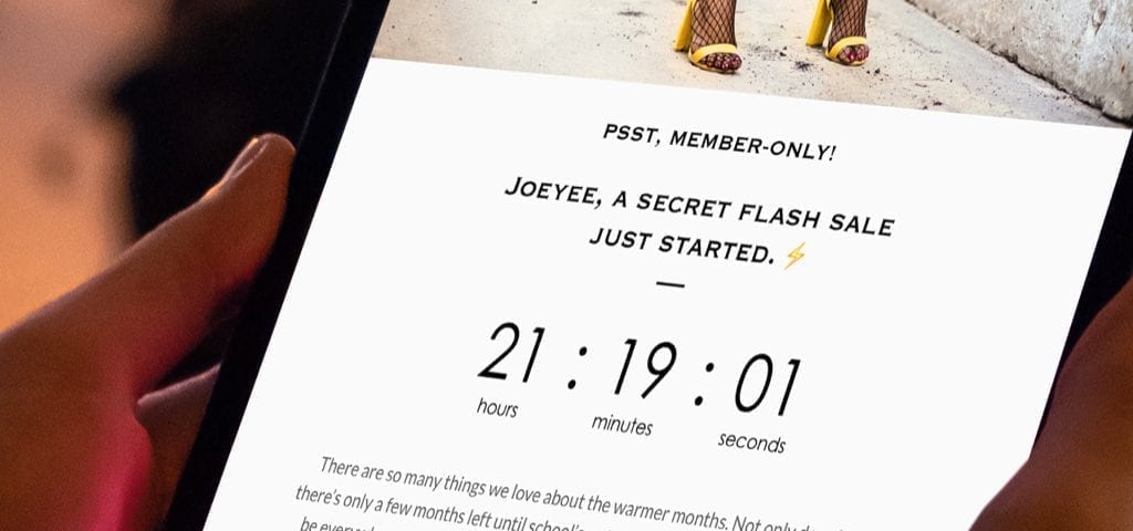 Member only flash sale