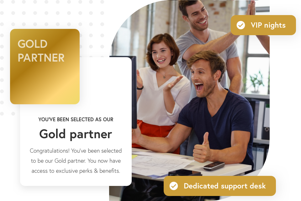 B2B rewards program for partners with tier levels