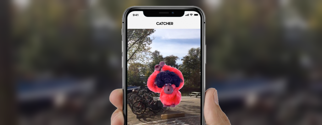 Augmented reality game played on a loyalty program app