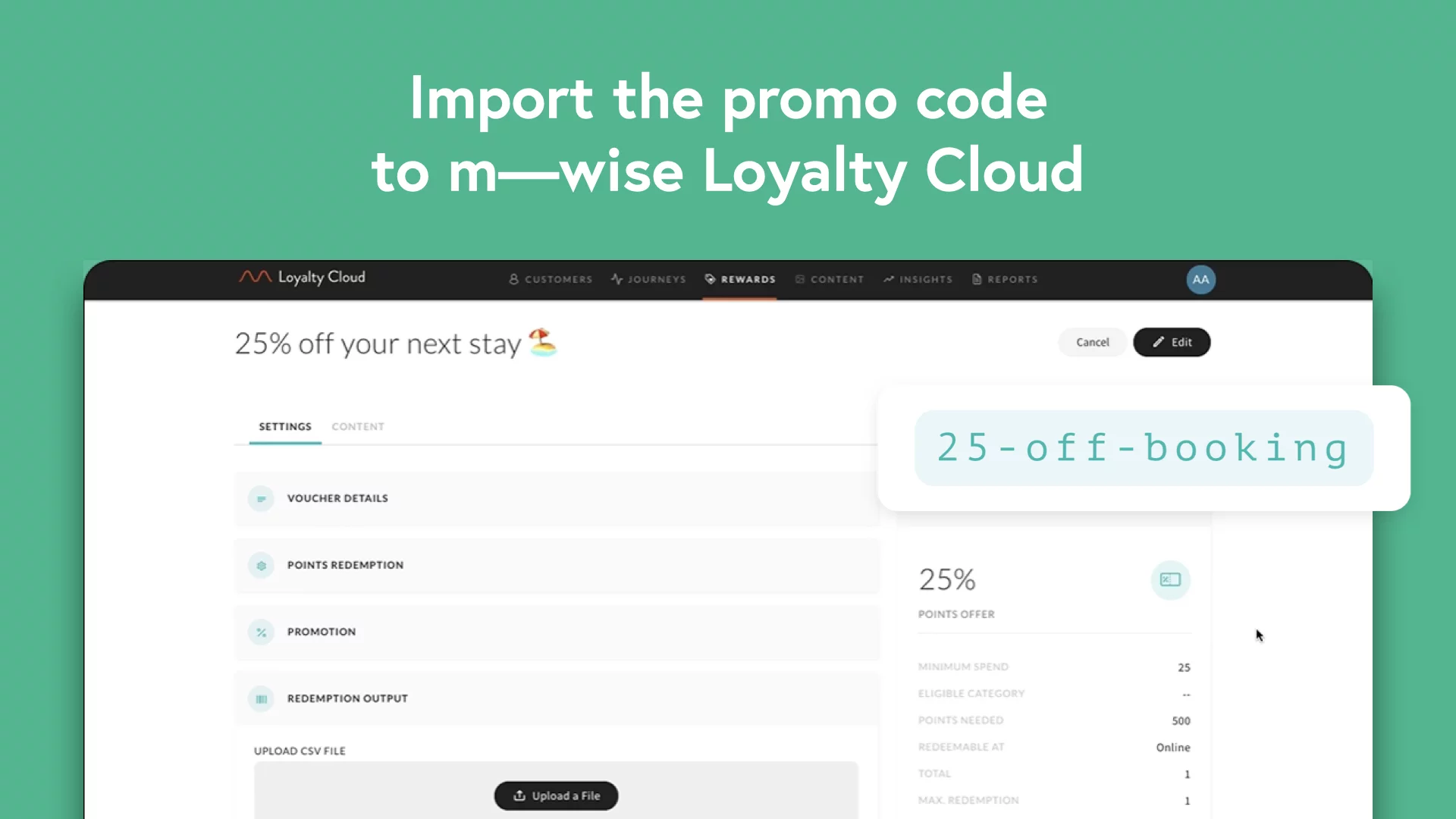 Partner rewards on m—wise Loyalty Cloud step