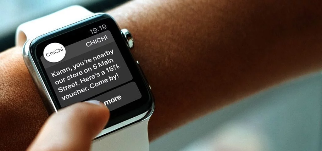 Geotargeting notification on Apple Watch x
