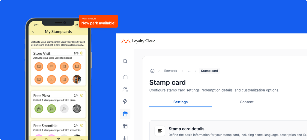 Digital stamp cards for loyalty