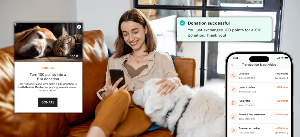 Donation reward in m–wise Loyalty Cloud